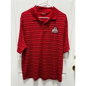 Ohio State Buckeyes Red And White Breathable Polo Men’s Large